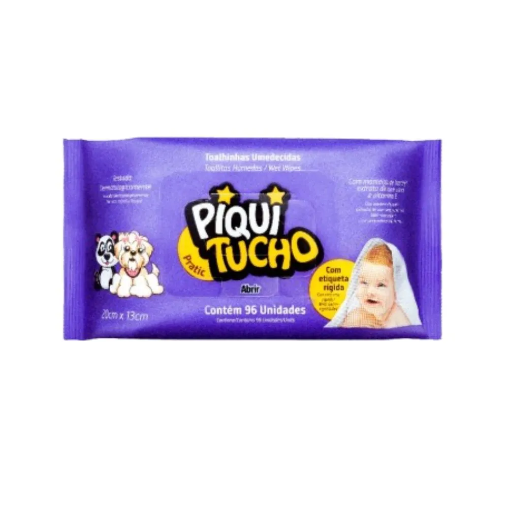 Toalhinhas Umedecidas Piquitucho Pratic 96 Unidades